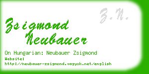 zsigmond neubauer business card
